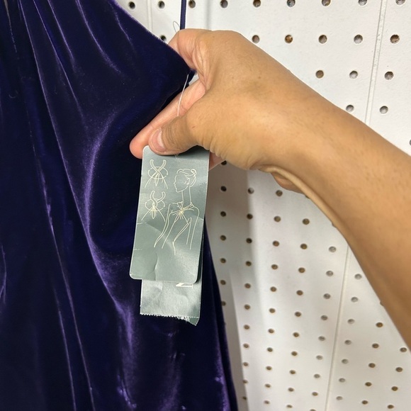 Ralph Lauren Purple Velvet Midi Dress - Picture 3 of 5